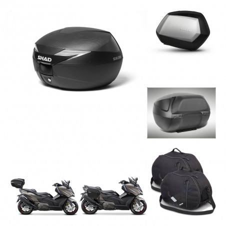 SHAD Maletas SH35 PREMIUM + soporte montaje Baul maleta accesorios KIT-473462