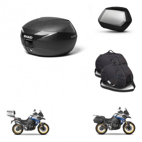 SHAD SH35 PREMIUM suitcases + mounting bracket suitcase trunk accessories KIT-473474