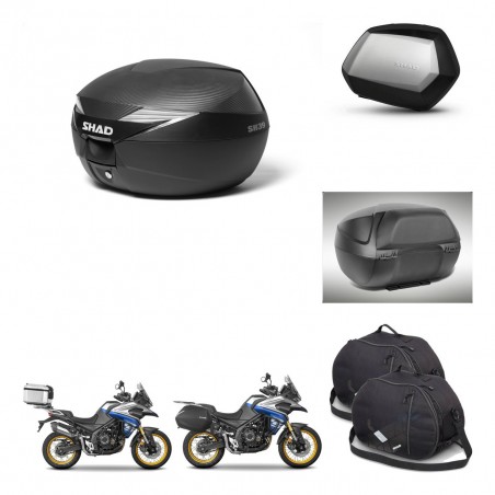 SHAD Maletas SH35 PREMIUM + soporte montaje Baul maleta accesorios KIT-473486