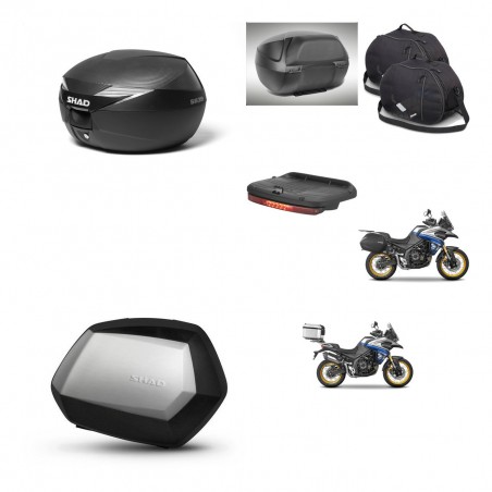 SHAD Maletas SH35 PREMIUM + soporte montaje Baul maleta accesorios KIT-473492