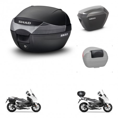 SHAD Maletas sh23 alu + soporte montaje baul SH33 accesorios KIT-473559