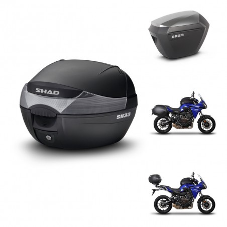 SHAD Maletas sh23 alu + soporte montaje baul SH33 KIT-473561