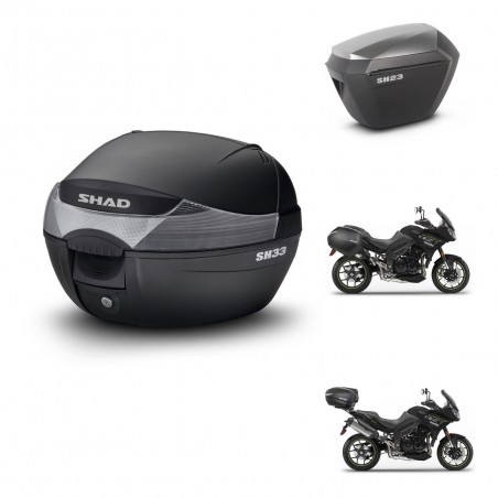 SHAD Maletas sh23 alu + soporte montaje baul SH33 KIT-473569