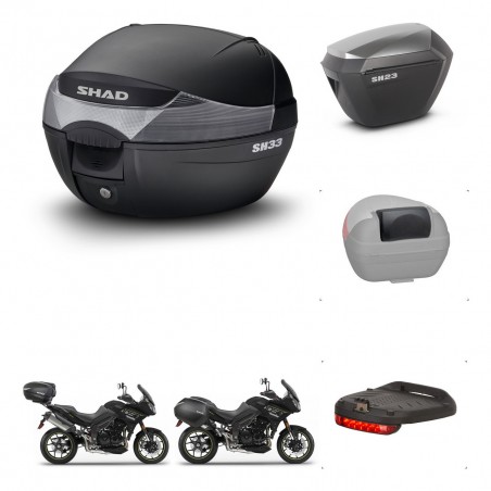 SHAD Maletas sh23 alu + soporte montaje baul SH33 accesorios KIT-473575
