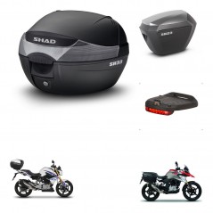 SHAD Maletas sh23 alu + soporte montaje baul SH33 accesorios KIT-473587