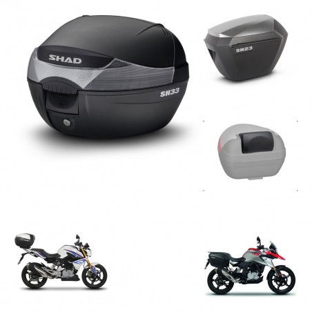 SHAD Maletas sh23 alu + soporte montaje baul SH33 accesorios KIT-473589