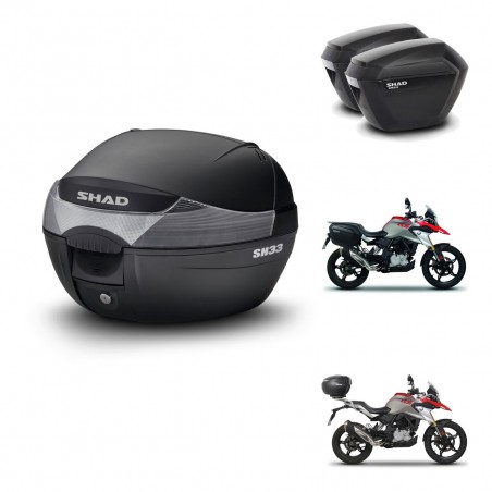 SHAD Maletas sh23 + soporte montaje baul SH33 KIT-473592