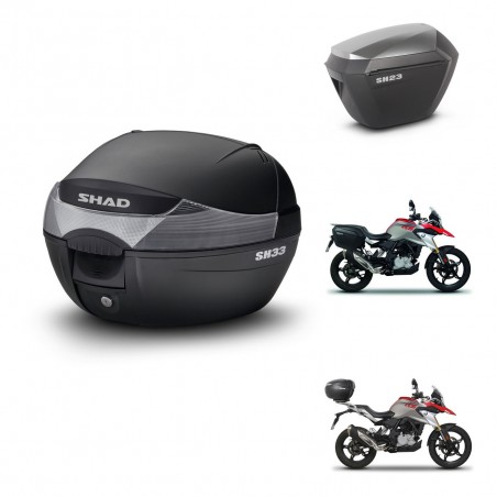 SHAD Maletas sh23 alu + soporte montaje baul SH33 KIT-473593