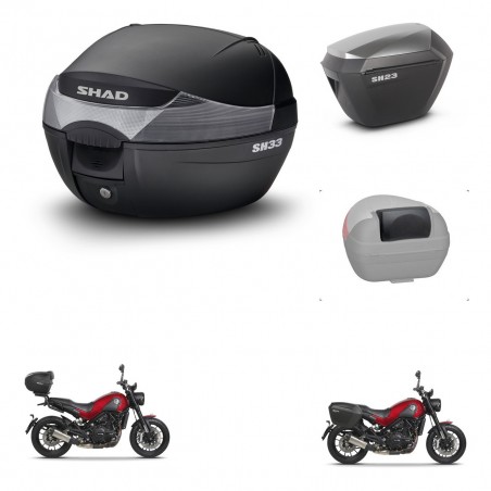 SHAD Maletas sh23 alu + soporte montaje baul SH33 accesorios KIT-473605