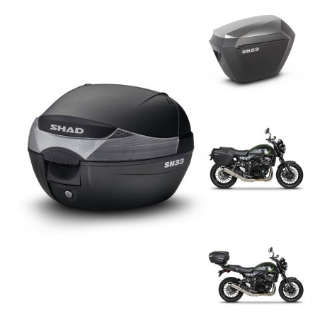 SHAD Maletas sh23 alu + soporte montaje baul SH33 KIT-473617