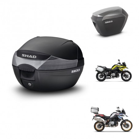 SHAD Maletas sh23 alu + soporte montaje baul SH33 KIT-473633