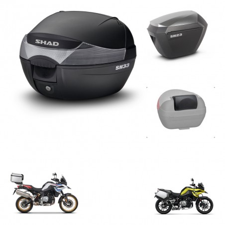 SHAD Maletas sh23 alu + soporte montaje baul SH33 accesorios KIT-473637