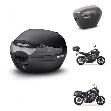 SHAD Maletas sh23 alu + soporte montaje baul SH33 KIT-473673