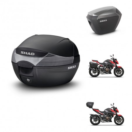SHAD Maletas sh23 alu + soporte montaje baul SH33 KIT-473689