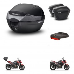 SHAD Maletas sh23 + soporte montaje baul SH33 accesorios KIT-473690