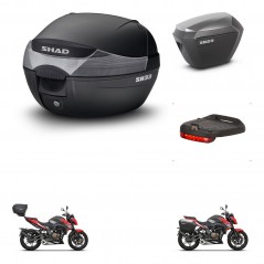 SHAD Maletas sh23 alu + soporte montaje baul SH33 accesorios KIT-473691