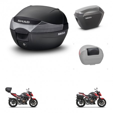 SHAD Maletas sh23 alu + soporte montaje baul SH33 accesorios KIT-473693