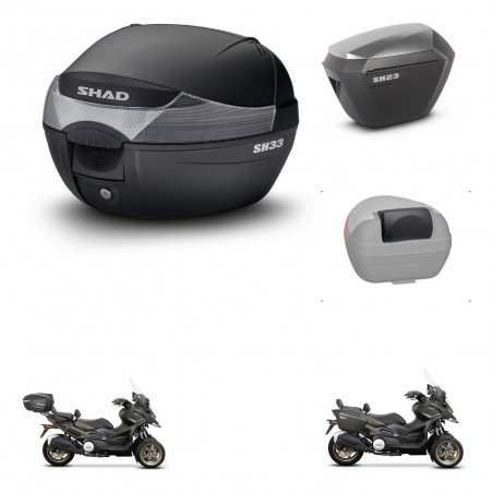 SHAD Maletas sh23 alu + soporte montaje baul SH33 accesorios KIT-473717