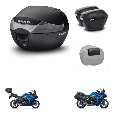 SHAD Maletas sh23 + soporte montaje baul SH33 accesorios KIT-473724