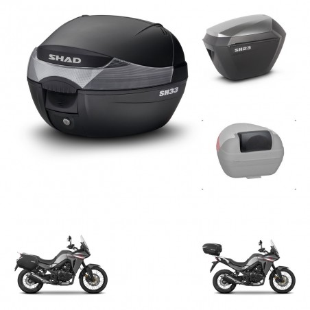 SHAD Maletas sh23 alu + soporte montaje baul SH33 accesorios KIT-473741