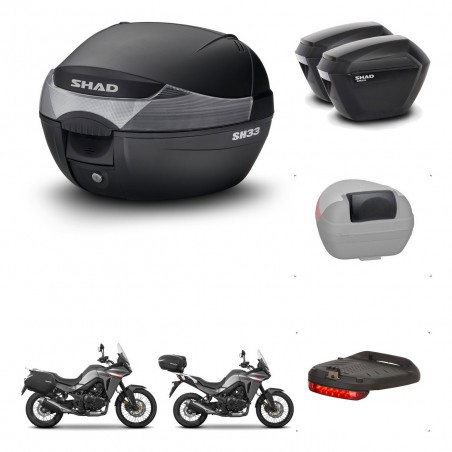 SHAD Maletas sh23 + soporte montaje baul SH33 accesorios KIT-473742