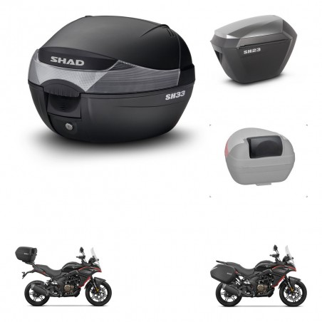 SHAD Maletas sh23 alu + soporte montaje baul SH33 accesorios KIT-473749
