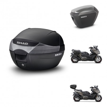 SHAD Maletas sh23 alu + soporte montaje baul SH33 KIT-473769