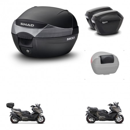 SHAD Maletas sh23 + soporte montaje baul SH33 accesorios KIT-473772