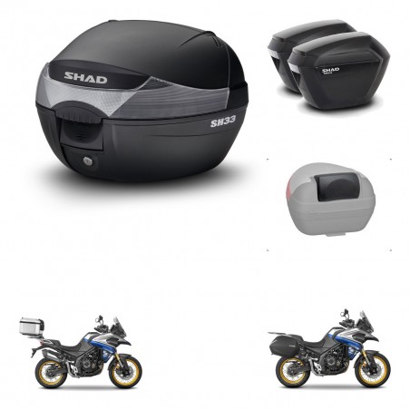 SHAD Maletas sh23 + soporte montaje baul SH33 accesorios KIT-473780