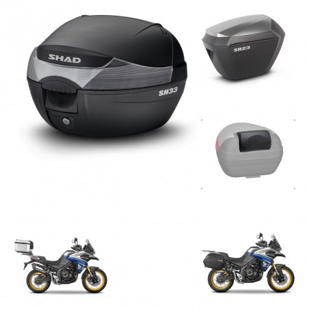 SHAD Maletas sh23 alu + soporte montaje baul SH33 accesorios KIT-473781