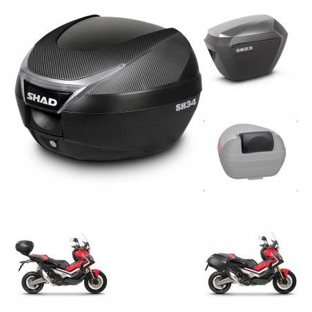 SHAD Maletas sh23 alu + soporte montaje baul SH34 accesorios KIT-473909