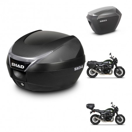 SHAD Maletas sh23 alu + soporte montaje baul SH34 KIT-473985