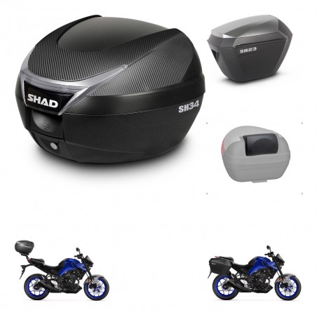 SHAD Maletas sh23 alu + soporte montaje baul SH34 accesorios KIT-474037