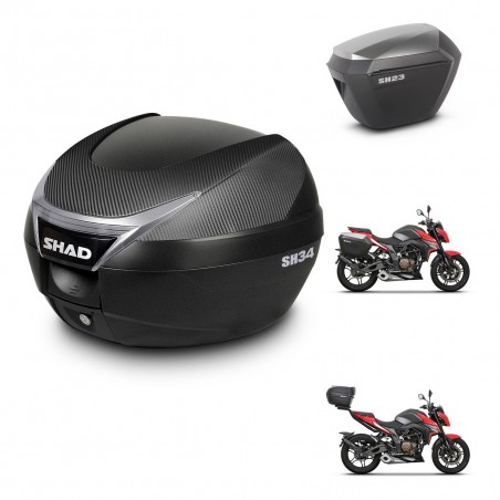 SHAD Maletas sh23 alu + soporte montaje baul SH34 KIT-474057