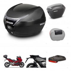 SHAD Maletas sh23 alu + soporte montaje baul SH34 accesorios KIT-474071