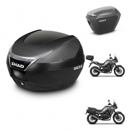 SHAD Maletas sh23 alu + soporte montaje baul SH34 KIT-474105