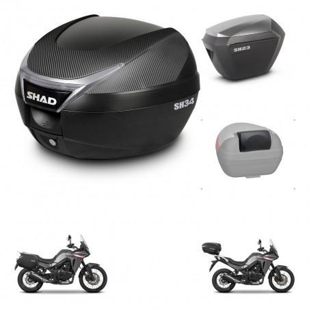 SHAD Maletas sh23 alu + soporte montaje baul SH34 accesorios KIT-474109