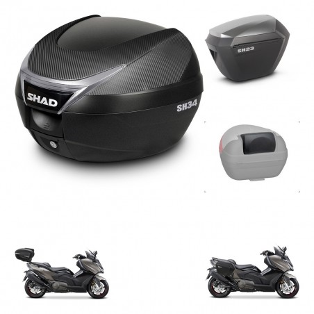 SHAD Maletas sh23 alu + soporte montaje baul SH34 accesorios KIT-474141