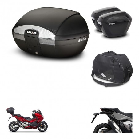 SHAD Maletas sh23 + soporte montaje baul SH45 accesorios KIT-474166