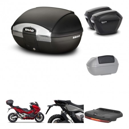 SHAD Maletas sh23 + soporte montaje baul SH45 accesorios KIT-474184