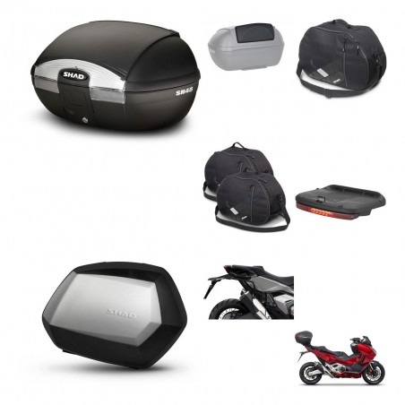 SHAD Maletas SH35 PREMIUM + soporte montaje baul SH45 accesorios KIT-474198