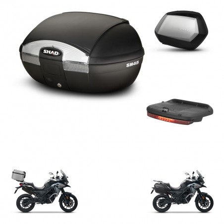 SHAD Maletas SH35 PREMIUM + soporte montaje baul SH45 accesorios KIT-474209