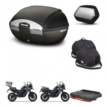 SHAD Maletas SH35 PREMIUM + soporte montaje baul SH45 accesorios KIT-474210