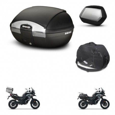 SHAD Maletas SH35 PREMIUM + soporte montaje baul SH45 accesorios KIT-474215