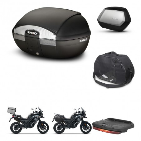 SHAD Maletas SH35 PREMIUM + soporte montaje baul SH45 accesorios KIT-474221