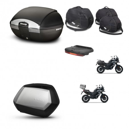 SHAD Maletas SH35 PREMIUM + soporte montaje baul SH45 accesorios KIT-474222