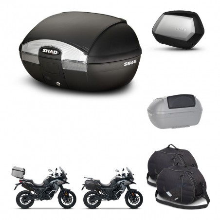 SHAD Maletas SH35 PREMIUM + soporte montaje baul SH45 accesorios KIT-474228