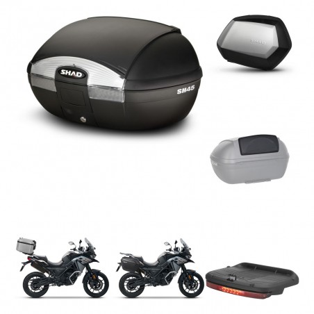 SHAD Maletas SH35 PREMIUM + soporte montaje baul SH45 accesorios KIT-474233
