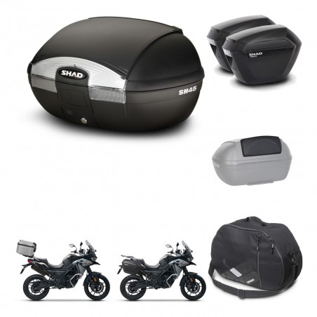 SHAD Maletas sh23 + soporte montaje baul SH45 accesorios KIT-474238