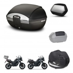SHAD Maletas SH35 PREMIUM + soporte montaje baul SH45 accesorios KIT-474239